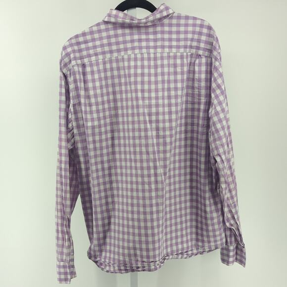 J Crew Shirt Mens XL Purple Gingham Check Button Down Cotton Smart Casual Office - Picture 2 of 8